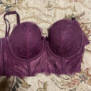purple vintage Victoria’s Secret corset/bustier